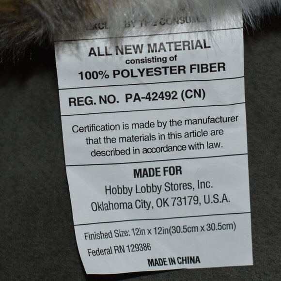 Small 12x12 Animal Faux Fur Throw Pillow Home Decor - Picture 2 of 8